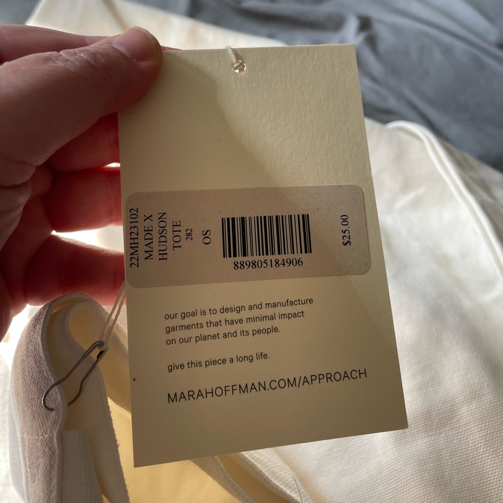 NWT, Mara Hoffman MADE X Hudson canvas shopping tote bag - Picture 2 of 5